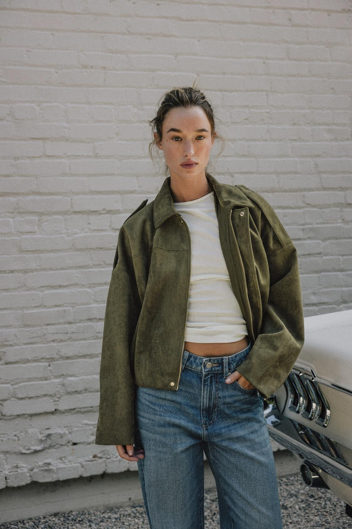 Veste Bomber Effet Daim