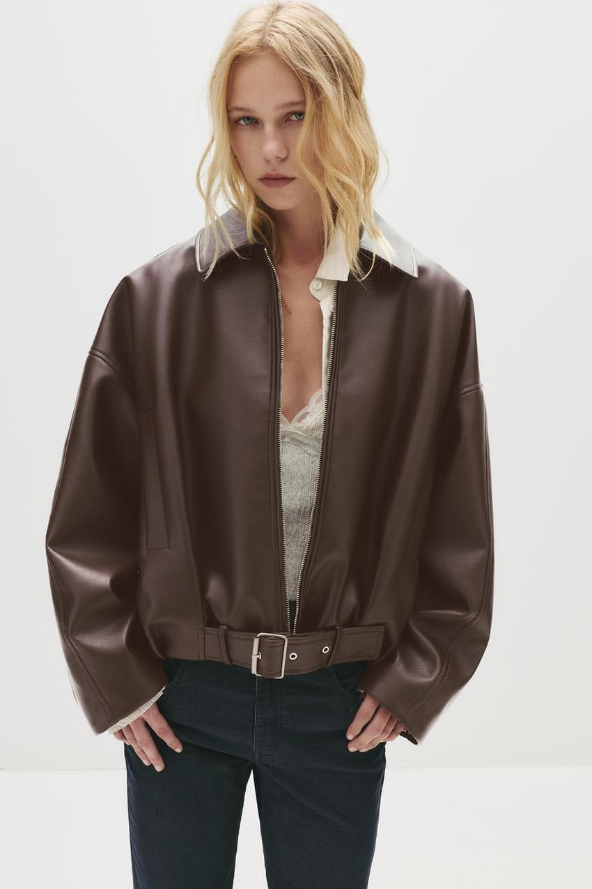 Samy - Veste bomber similicuir