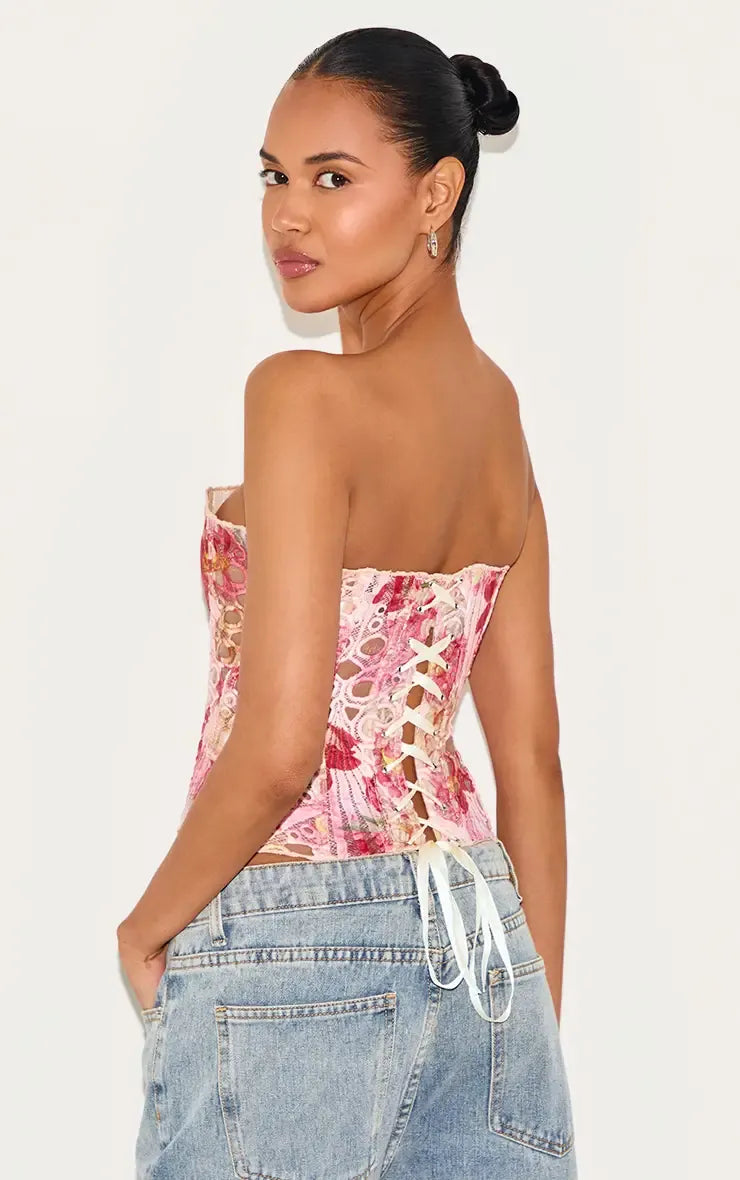 Lisa | Corset en Dentelle Florale