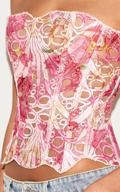 Lisa | Corset en Dentelle Florale