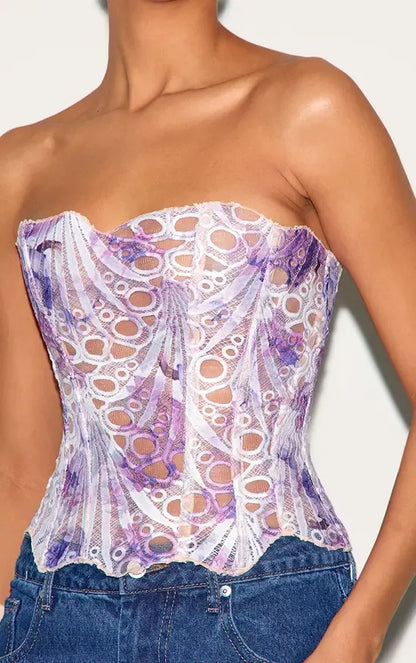 Lisa | Corset en Dentelle Florale