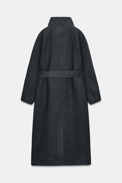 Alena - Manteau col montant avec ceinture