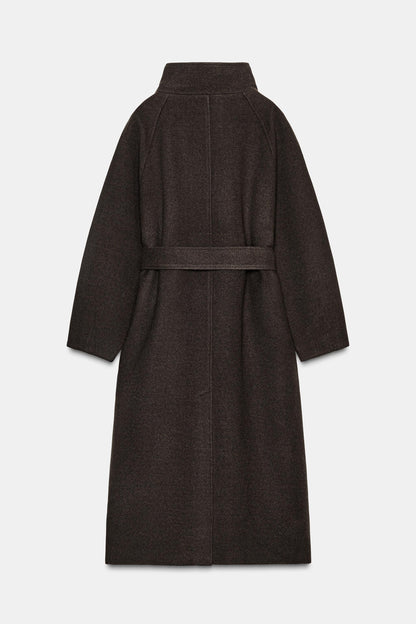 Alena - Manteau col montant avec ceinture