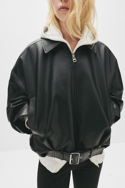 Samy – Bomberjacke aus Kunstleder