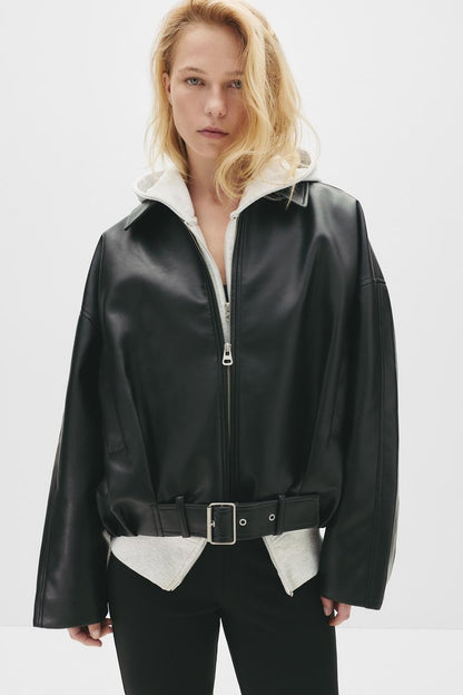 Samy – Bomberjacke aus Kunstleder